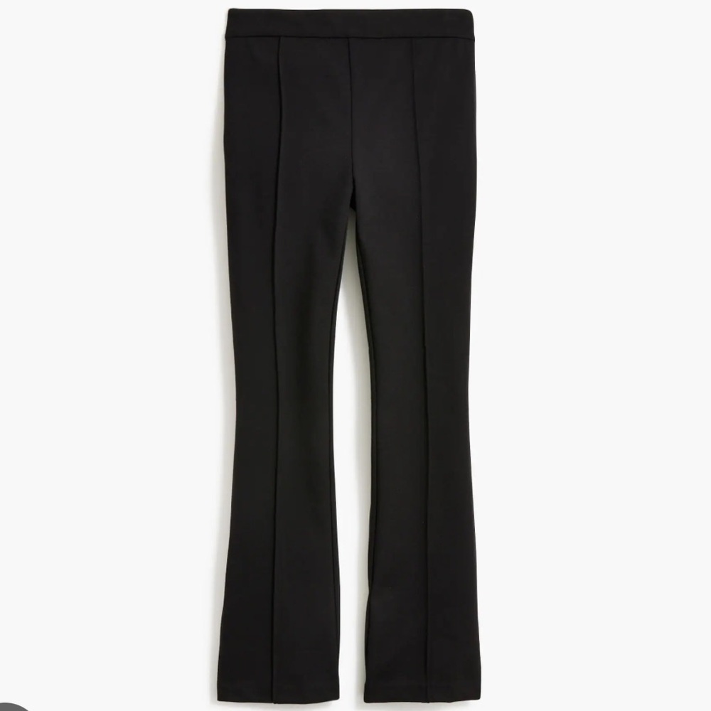 J.CREW Women's Black Crop Flare Ponte Pants BY574 New with Tag W1603 Sz 8